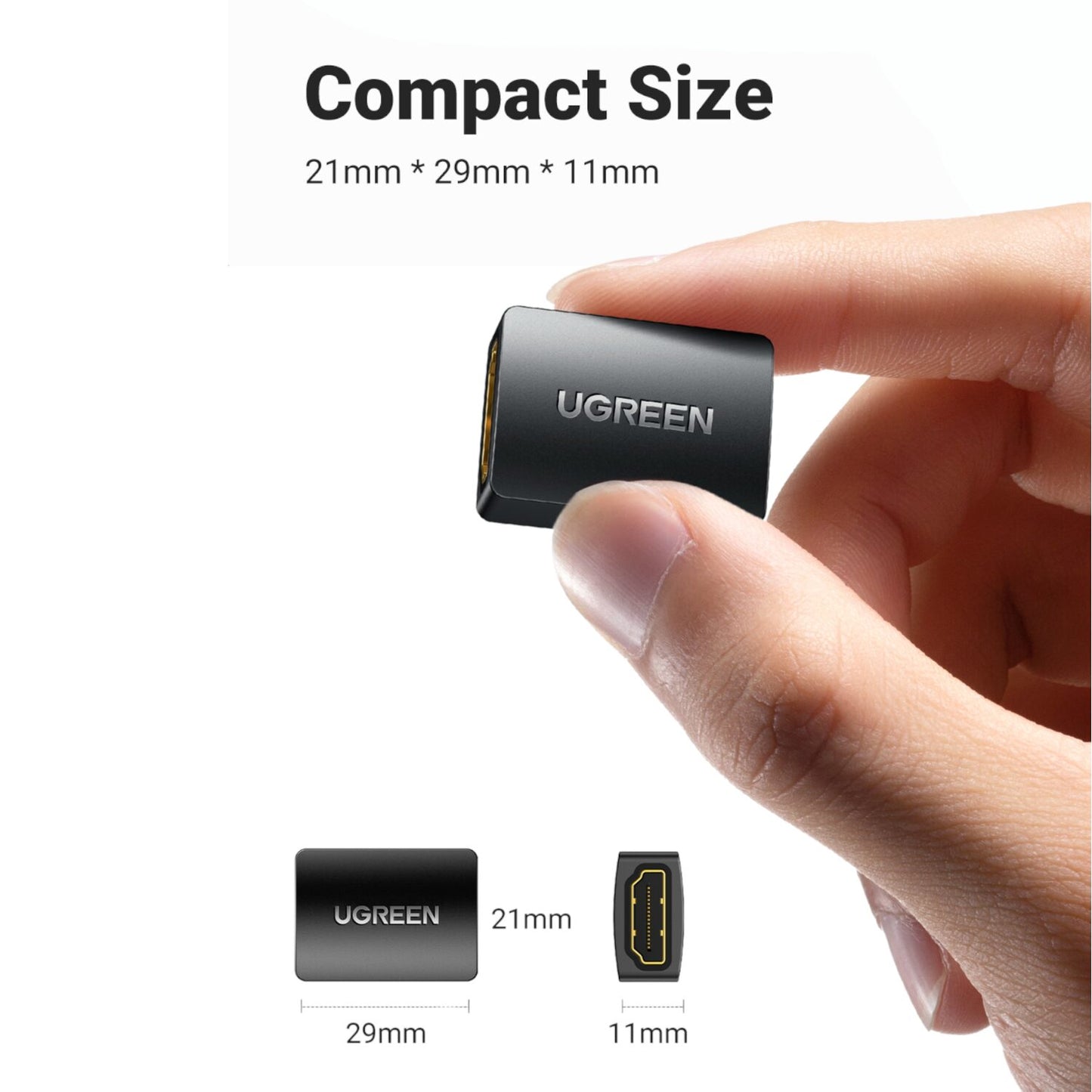 UGREEN 20107-20107 HDMI Female to Female Adapter – Black