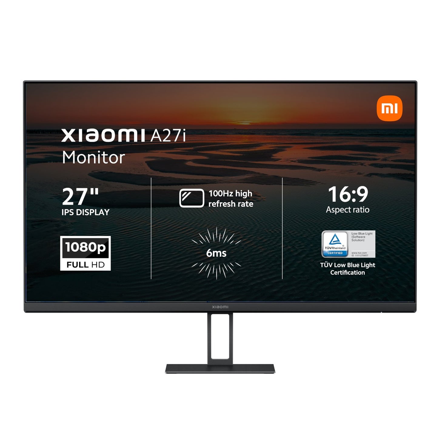 Xiaomi A27i 27″ Full HD 1080p IPS Monitor (100Hz, 6ms, 16:9, HDMI/DP, Flicker-Free, & VESA Mount)