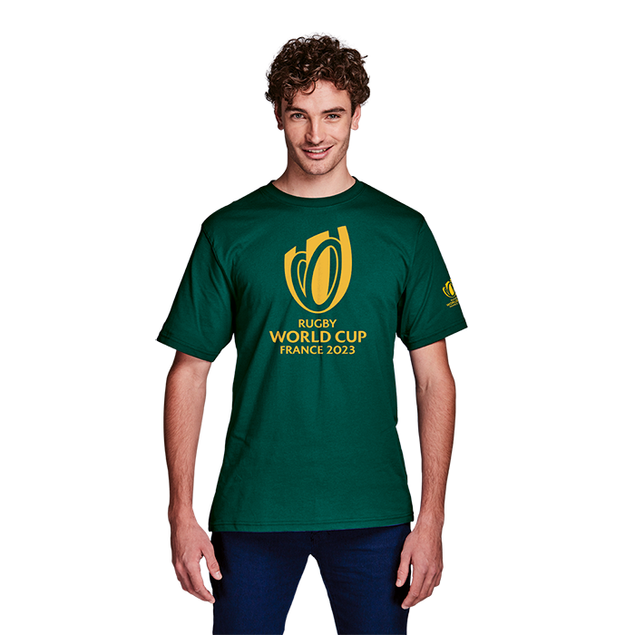Single Jersey RWC 2023 Tee Gold Trophy Print Mens