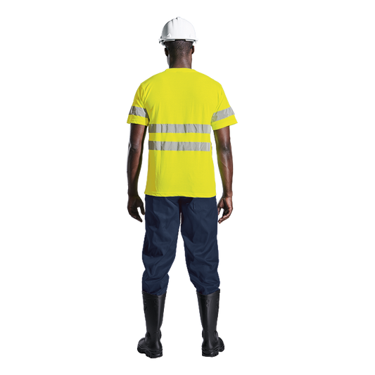 150g Poly Cotton Safety T-Shirt with tape
