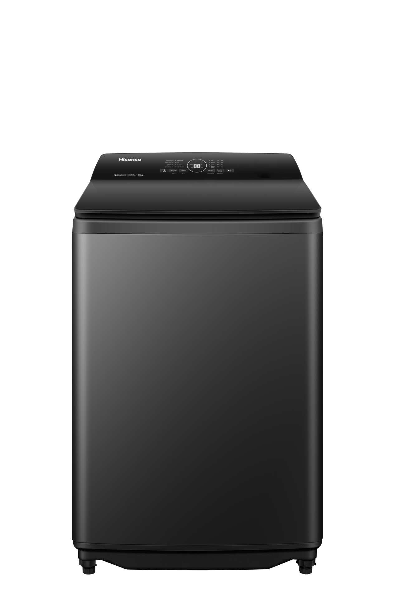 Hisense 18Kg Top Loader Washing Machine Black