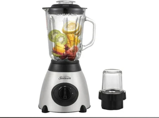 Sunbeam 1.5 Litre Glass Jar Stainless Steel Blender With Grinder