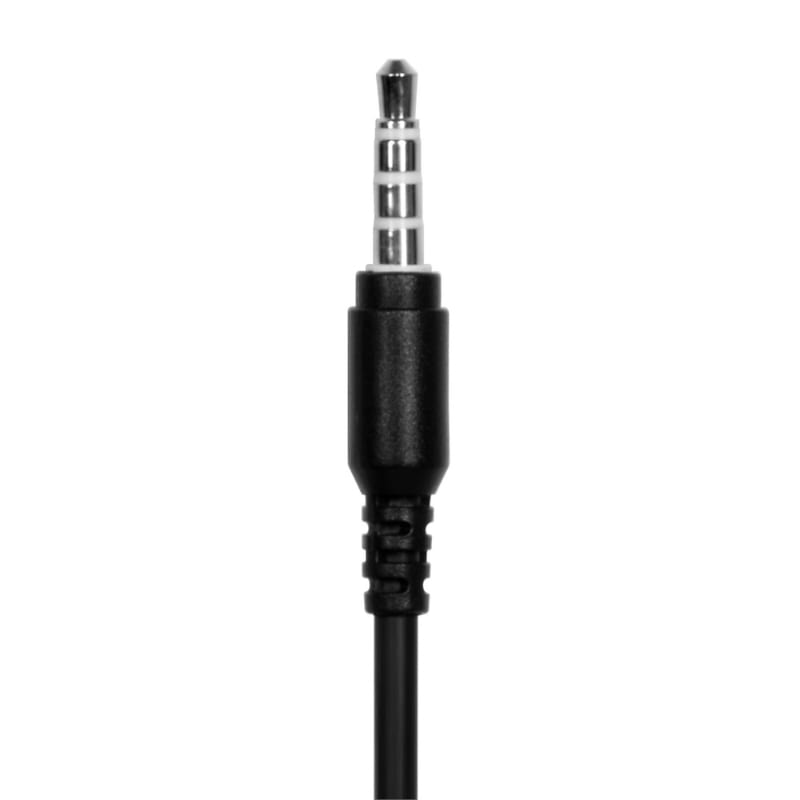 Port Stereo Headset with Mic with 1.2m Cable|1 x 3.5mm|Volume Controller – Black