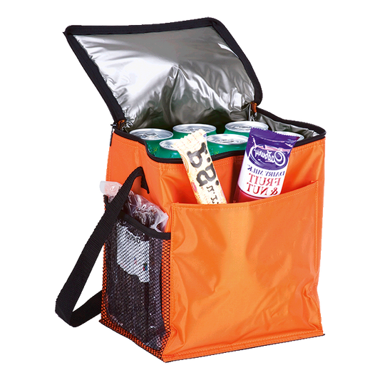 12 Can Cooler with 2 Exterior Pockets 70D PEVA Lining