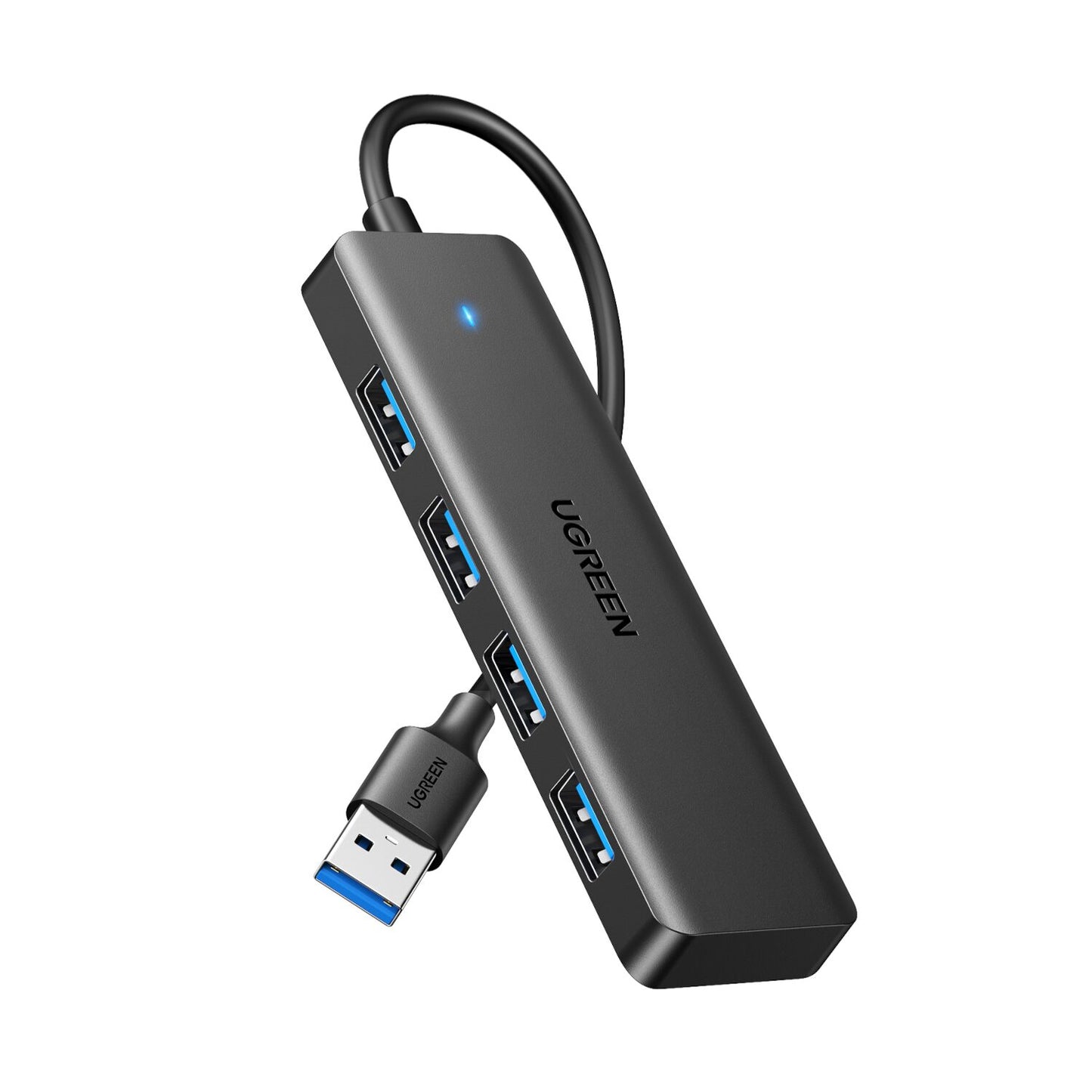 UGREEN 4-in-1 USB 3.0 Hub – High-Speed 5Gbps Data Transfer – Grey
