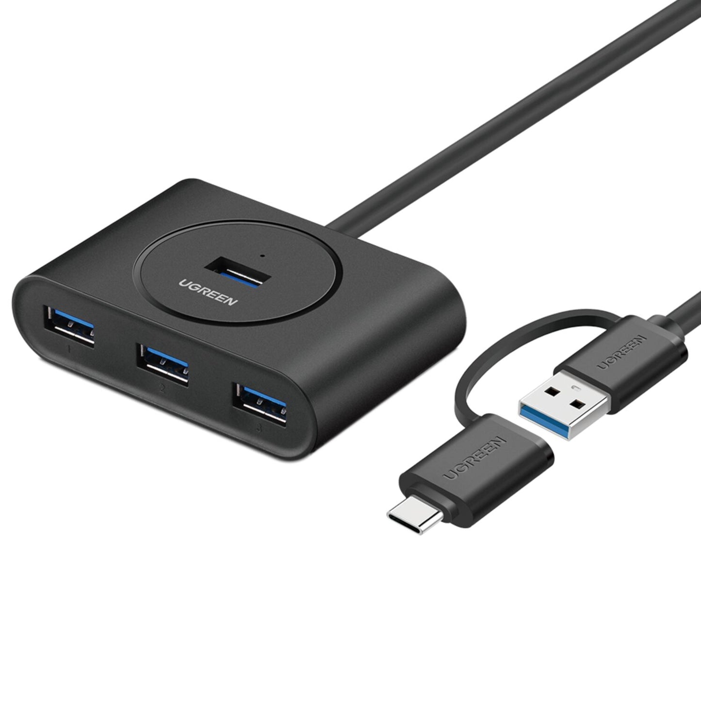 UGREEN 4-Port USB 3.0 Hub with Micro USB | 5Gbps Data Transfer – 1m