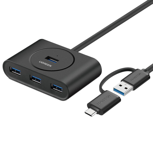 UGREEN 4-Port USB 3.0 Hub with Micro USB | 5Gbps Data Transfer – 1m