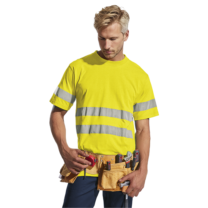 150g Poly Cotton Safety T-Shirt with tape