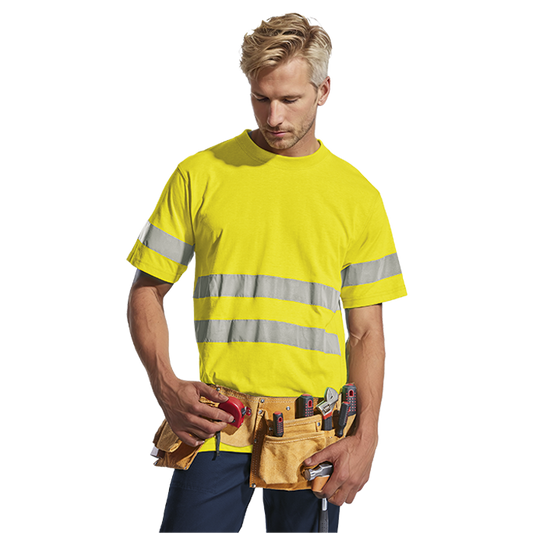 150g Poly Cotton Safety T-Shirt with tape