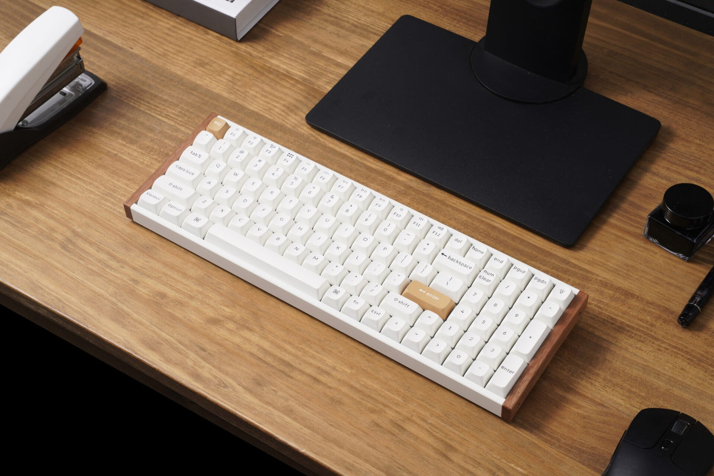 Keychron K4 HE 96% Magnetic Switch Hot-Swap RGB Wireless Keyboard – White (Wood + Aluminium)
