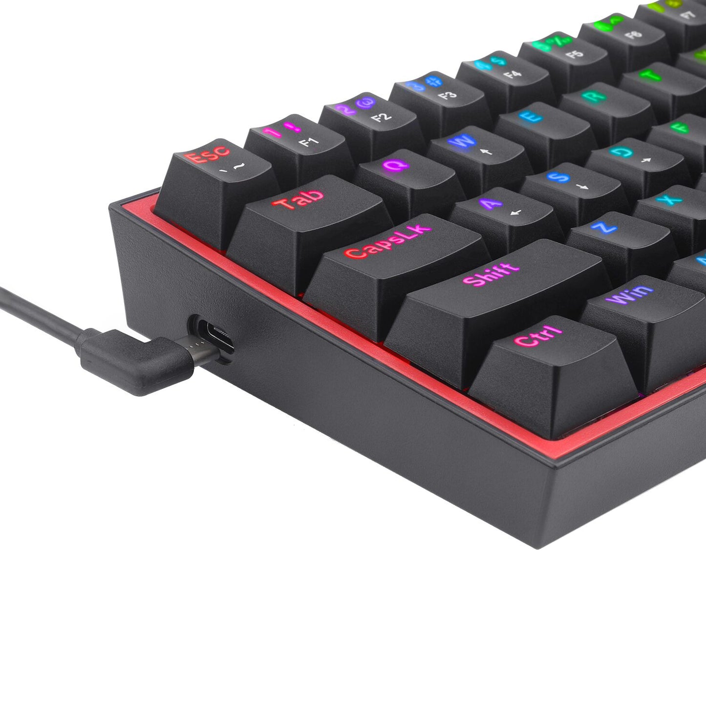 Redragon K616 FIZZ Pro 61-Key RGB Mechanical Gaming Keyboard – Black (60%, RGB, Wireless/Wired, Hot-Swappable)