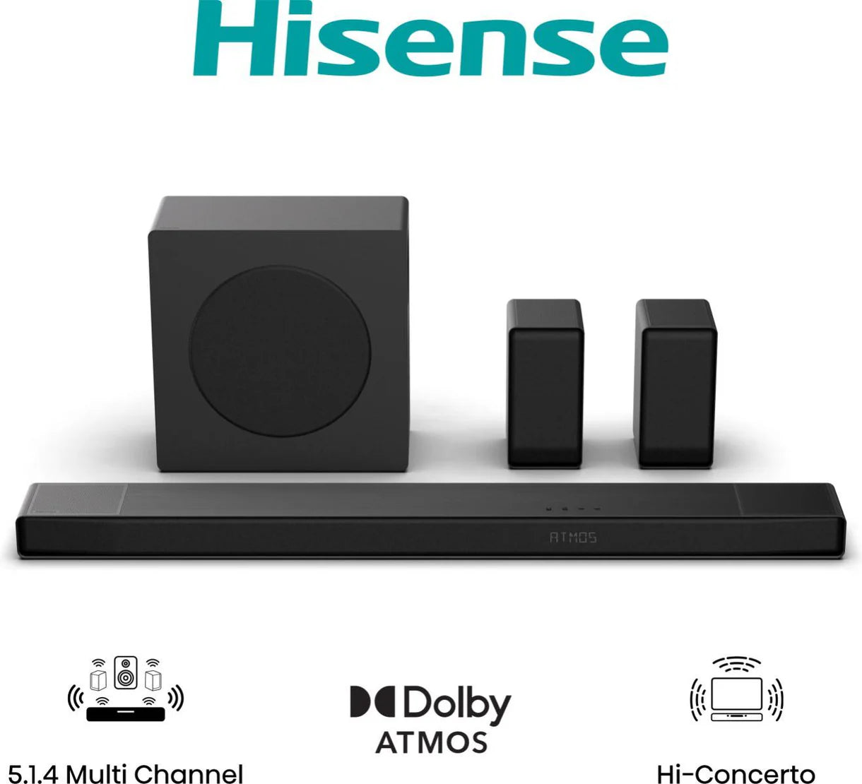 Hisense 5.1.4 Channel Dolby Atmos Soundbar