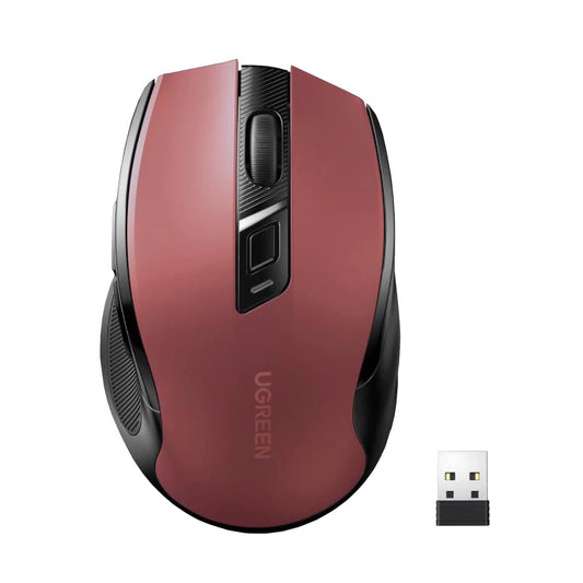 UGreen MU006 2.4GHz Wireless Optical Mouse – Red