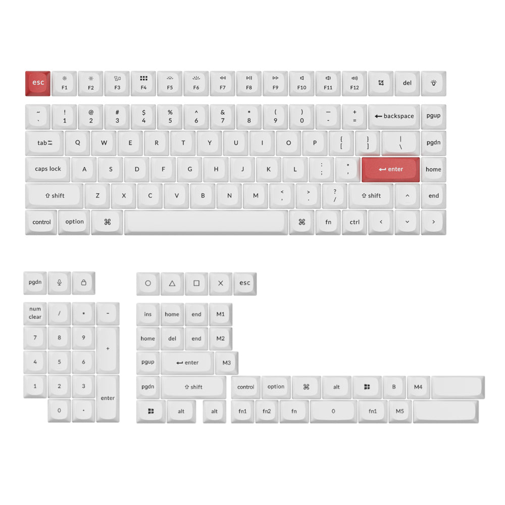 Keychron Double Shot PBT OSA Full Keycap Set – Black/White R456.00