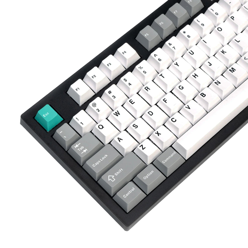 Keychron Cherry Profile Double Shot PBT Full Keycap Set – Grey/White/Mint