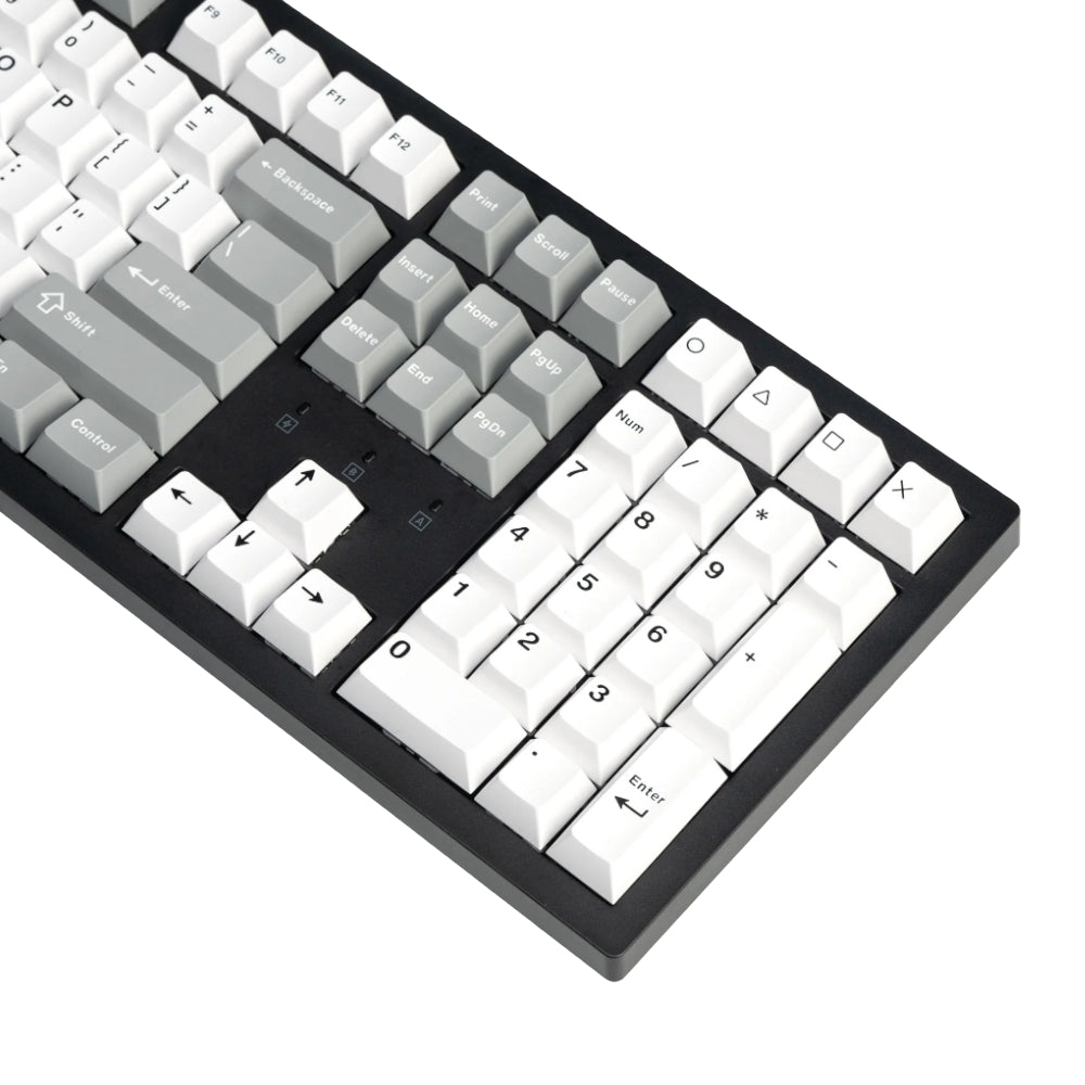 Keychron Cherry Profile Double Shot PBT Full Keycap Set – Grey/White/Mint