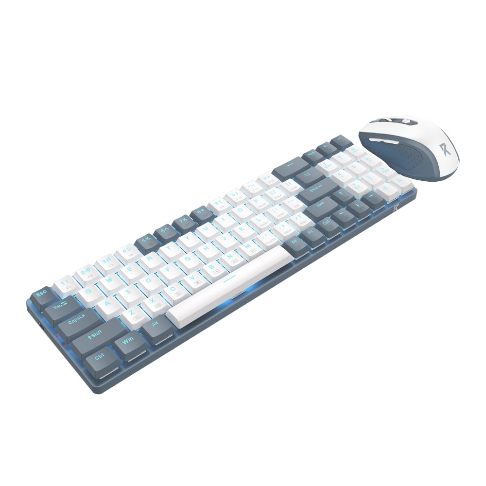 Redragon BS8772 Wireless Keyboard and Mouse Combo – Grey/White