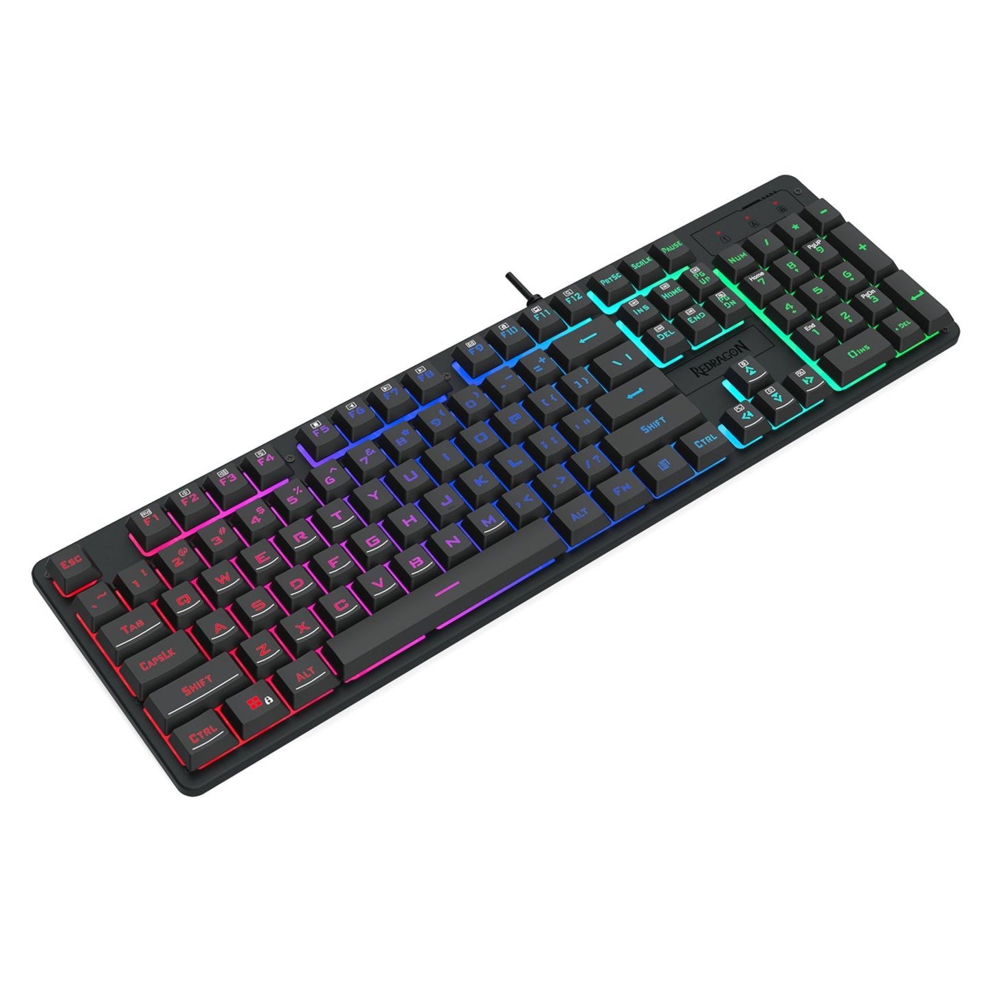 Redragon K521 Upgrade Rainbow LED 104-Key Membrane Gaming Keyboard
