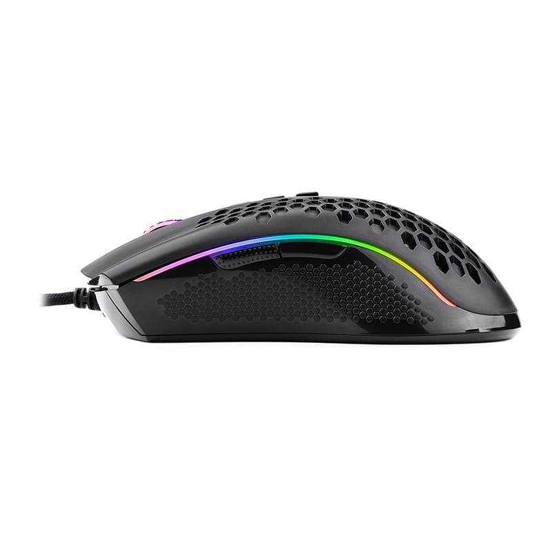 REDRAGON STORM 12400DPI 7 Buttons|Ergonomic Design|P3327 Optical Sensor|Lightweight Body|RGB Backlit gaming Mouse – Black
