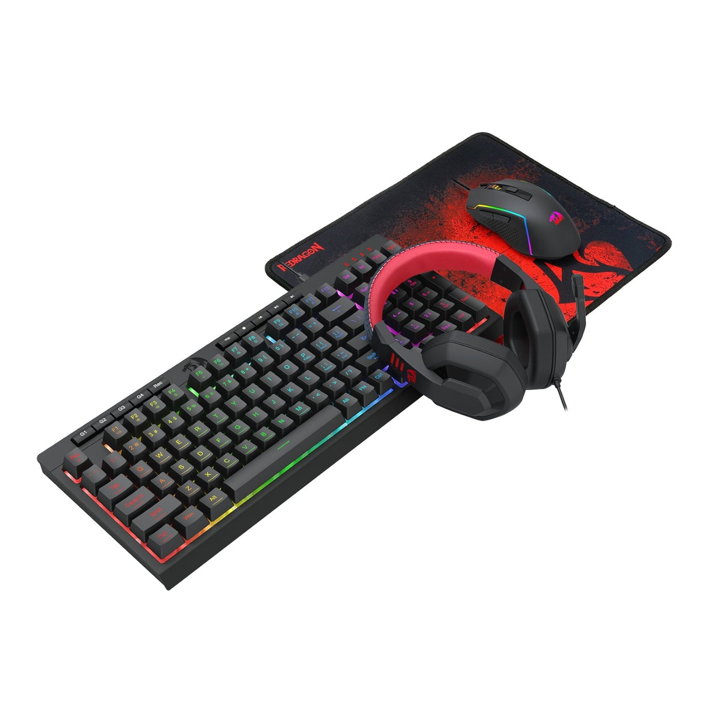 Redragon 4-in-1 Keyboard | Mouse | Mousepad | Headset Gaming Combo