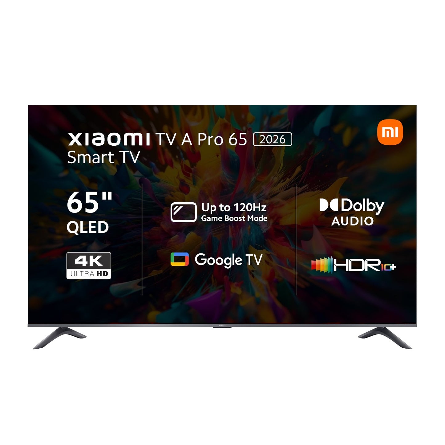 Xiaomi A Pro 65″ QLED 4K Smart TV (HDR10, Google TV, Dolby Audio, 60Hz)