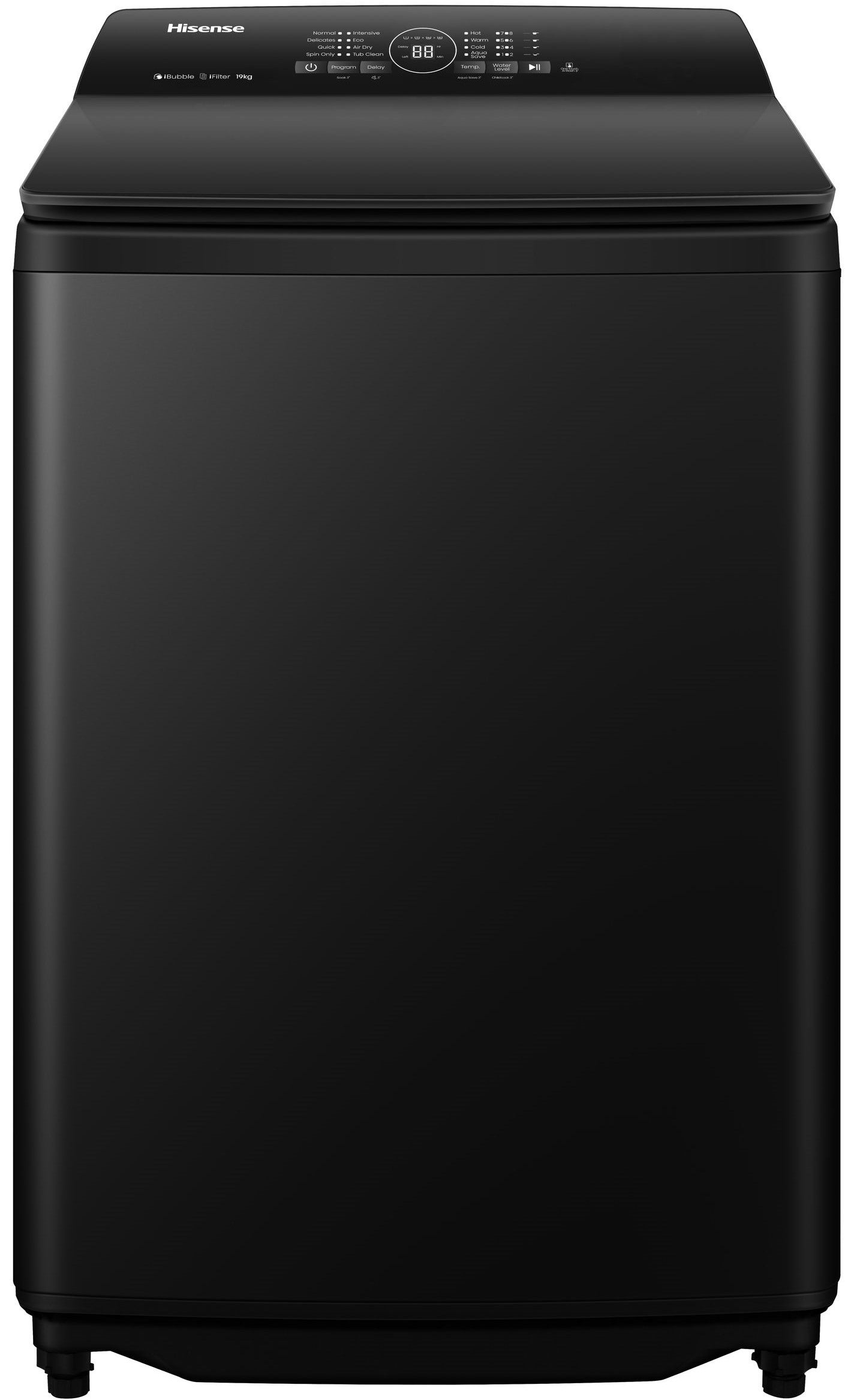 Hisense 18Kg Top Loader Washing Machine Black