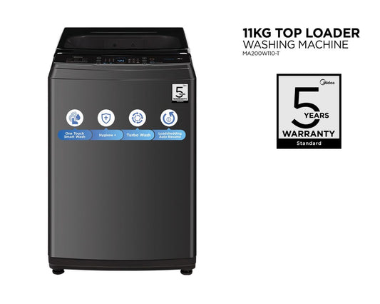 Midea 11kg Top Load Washing Machine Titanium
