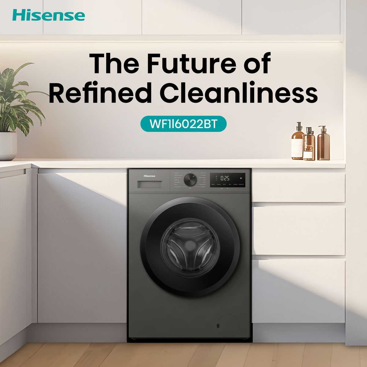 Hisense Silver 7kg Front Loader Washing Machine