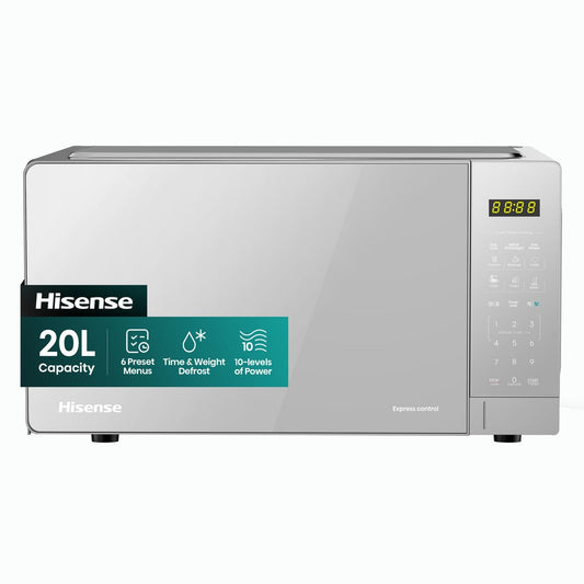 Hisense 20 Litre Silver Digital Microwave Oven