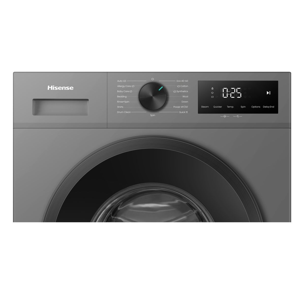 Hisense Silver 7kg Front Loader Washing Machine